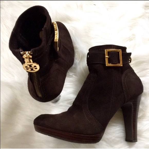 Tory Burch Melrose Bootie 9.5 brown suede - Picture 3 of 6